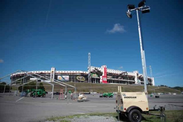 Doosan Portable Power Light Towers Shine Over College Football’s Biggest Ever Game Day