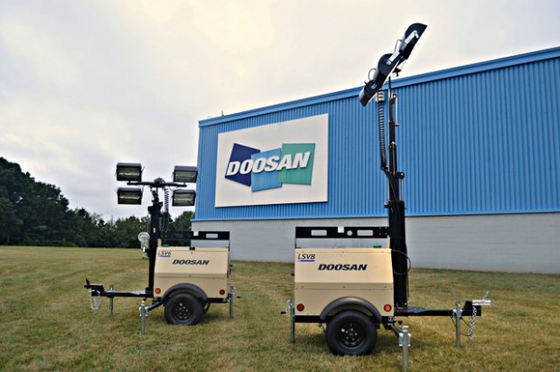The LSV6 and LSV8 light towers by Doosan Portable Power #ICUEE