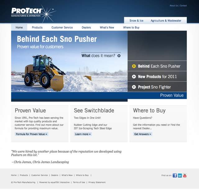 Visit the new Pro-Tech website now! 