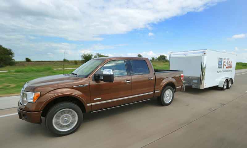 On our two day journey in Texas, Ford invited journalists to test drive their new powertrains in all types of applications, like hauling 6,700-lb trailers down the back roads of Fort Worth. 