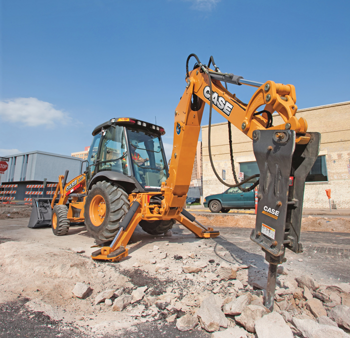 Today’s backhoe loaders are tool carriers.