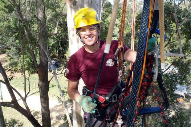 Dang, dig this cool idea: Arborist demos for Women’s Tree Climbing Workshop added to GIE+EXPO with actual 40-ft indoor tree