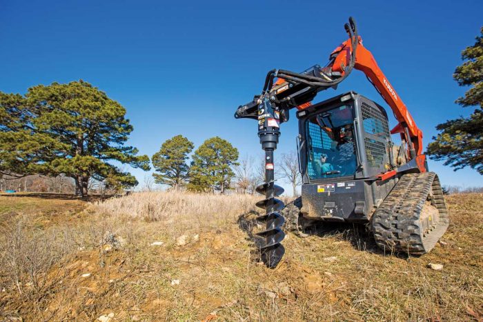 Skid steer hole deals auger