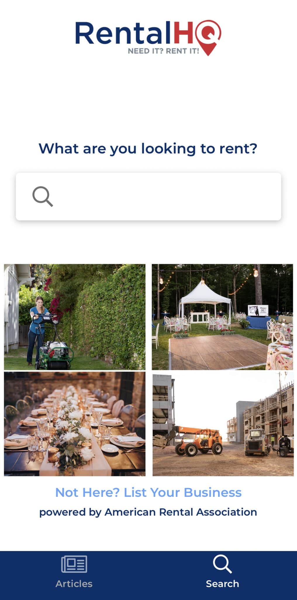 This RentalHQ Mobile App from American Rental Association Helps Locate