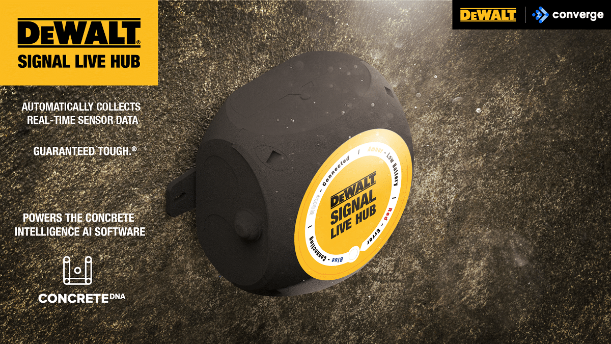 Converge and DEWALT Partner to Launch AIBased Solutions and Sensors to