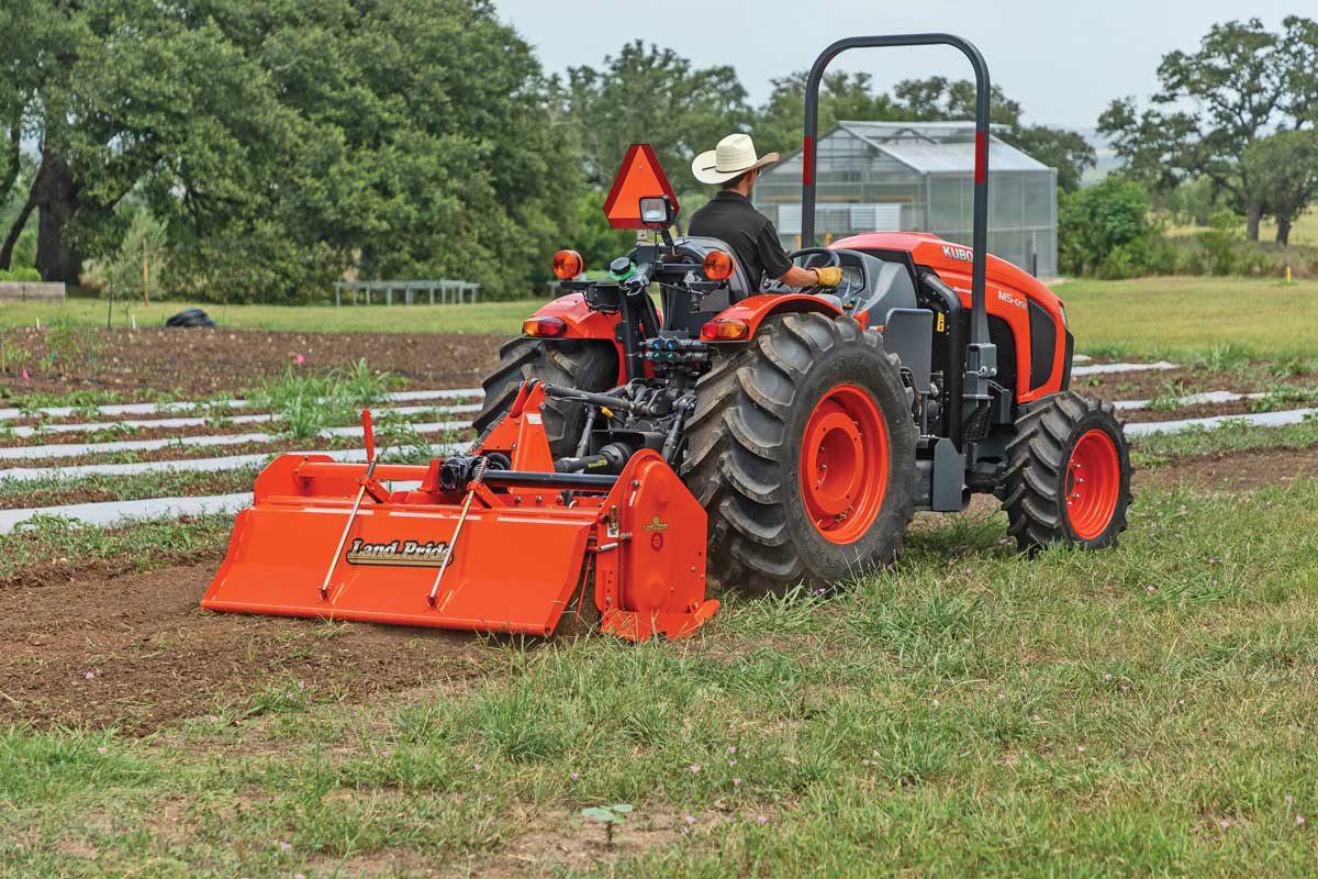 Garden discount tractor tiller