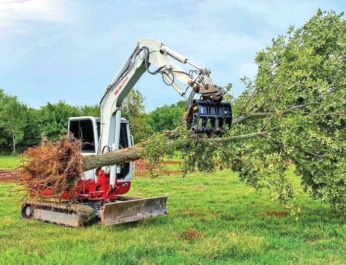Get a Grip! Thumbs and Grapple Attachments for Compact Excavators