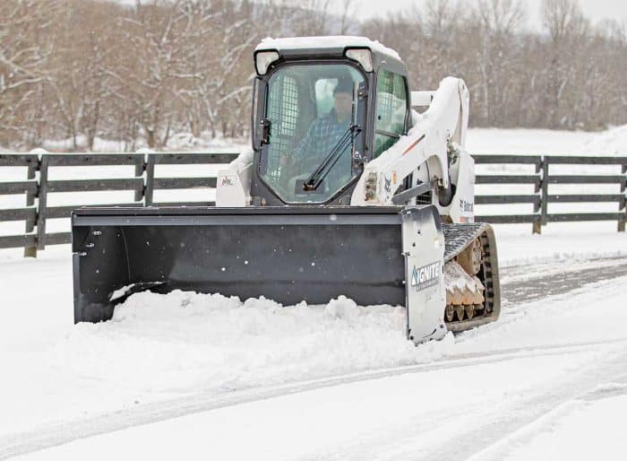 Snow Pushers The Ultimate Skid Steer Attachment for Big Spaces and