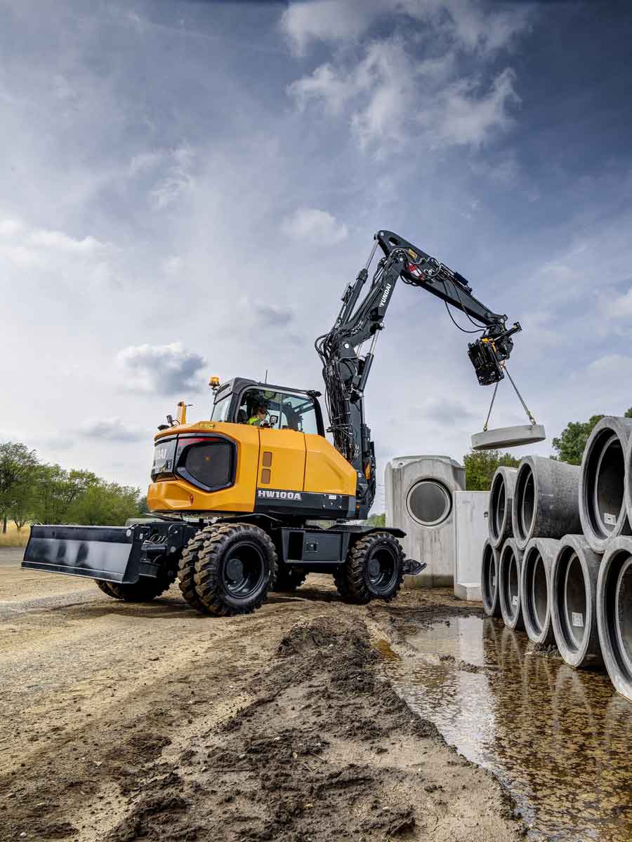 Hyundai Introduces the HW100A Wheeled Excavator to its North American ...