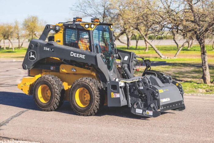 John Deere CP40G cold planer on a skid steer 