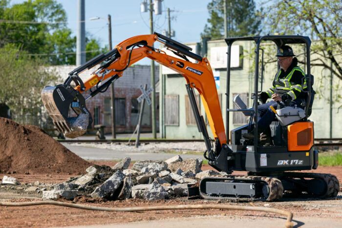 Develon mini excavator