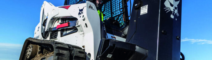 bobcat-drop-hammer attachment on a compact track loader