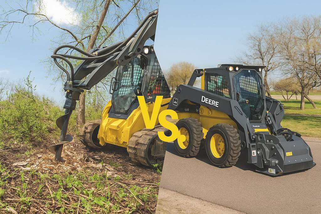 skid steer vs track loader John Deere units