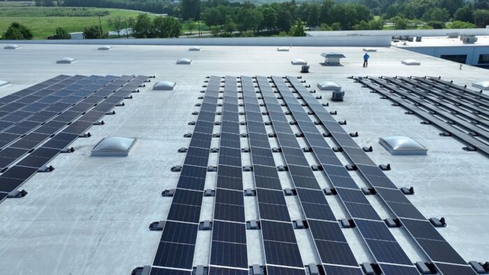 Solar array at Yanmar America