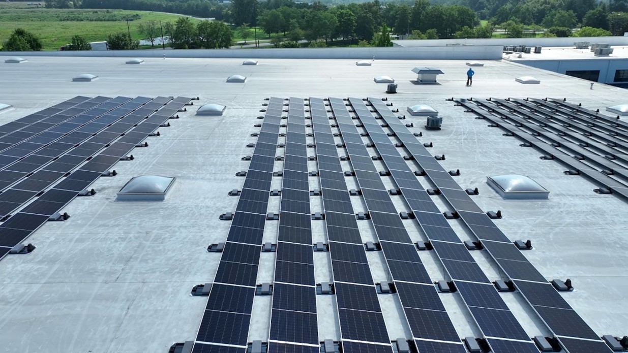 Solar array at Yanmar America