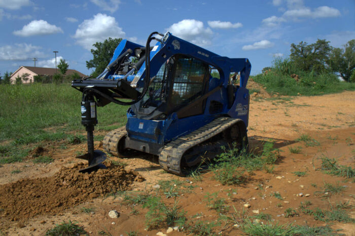 Blue Diamond auger on a compact track loader