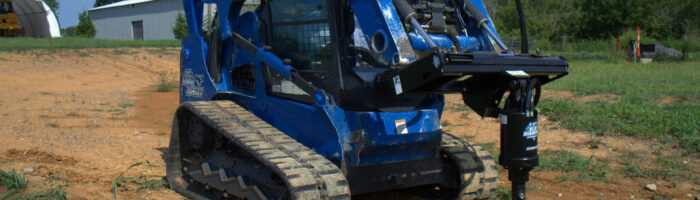 Blue Diamond auger on a compact track loader
