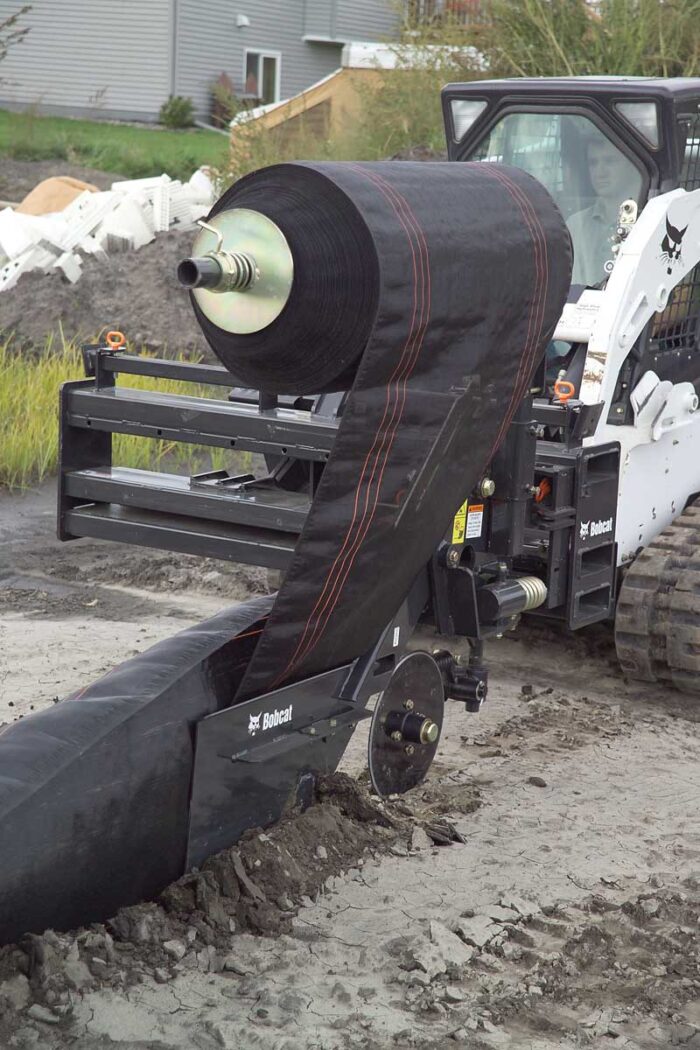 Bobcat silt fence installer