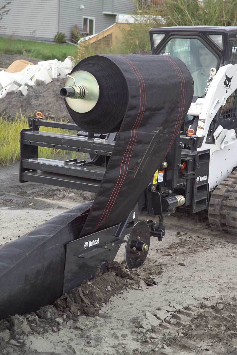 Bobcat silt fence installer