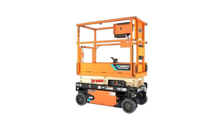 JLG ES1350M micro scissor lift on a white background