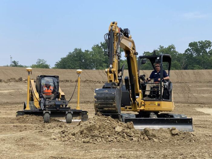Caterpillar Construction and Technology Days mini excavator and compact track loader using machine control