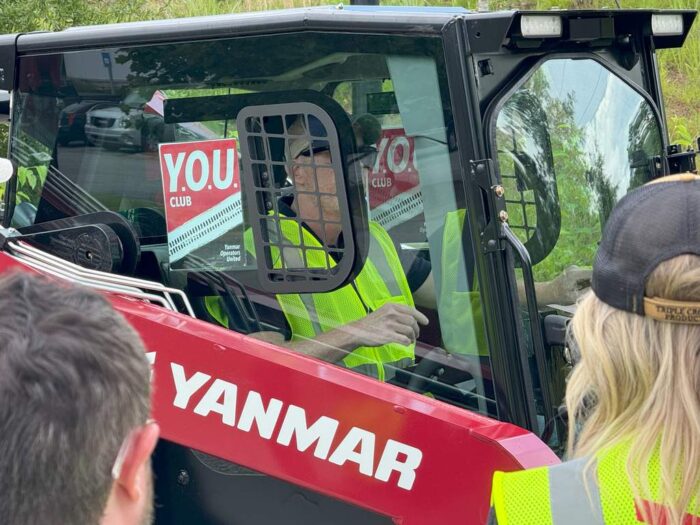 CE publisher Keith Gribbins operating a Yanmar compact track loader 