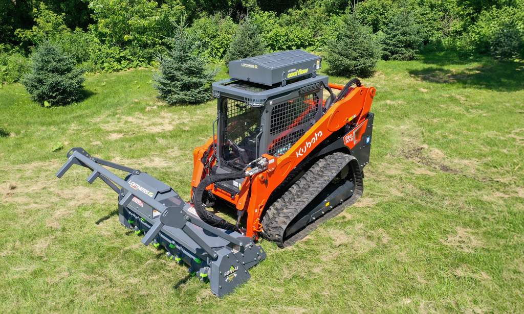 Loftness Cool Flow system on a Kubota SVL97-3 compact track loader.