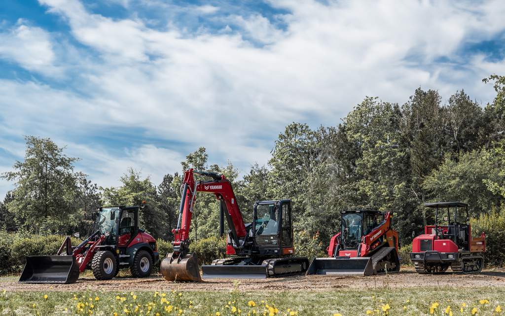 Yanmar CE's full line of compact equipment wheel loader excavator track loader and compact crawler