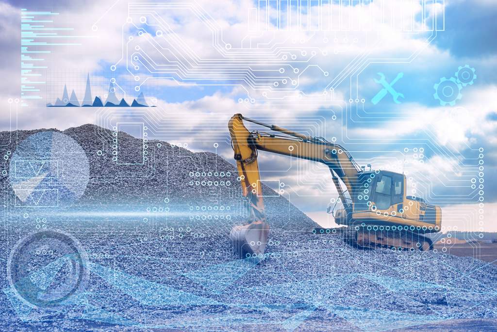 technology overlaid excavator tech future big excavator