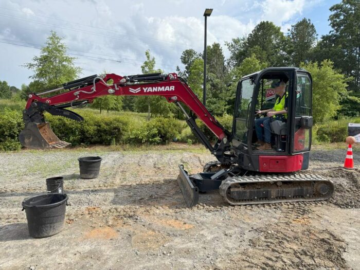 Yanmar mini excavator operated by CE publisher Keith Gribbins