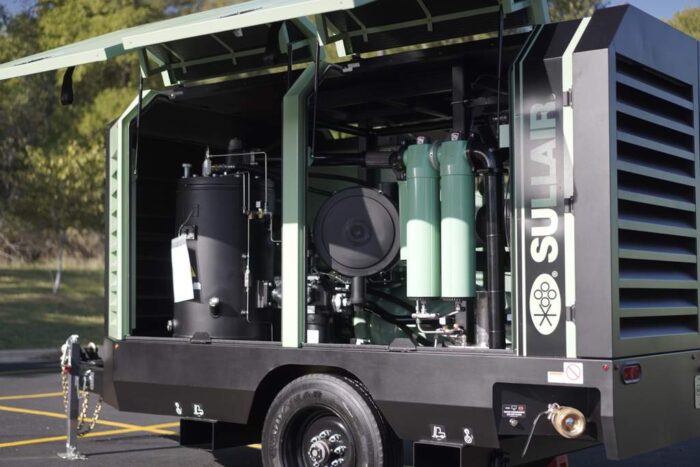 Sullair E1035H Compressor Doors Open