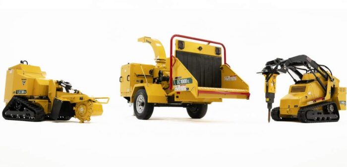 Vermeer Electric Tree Care Equipment lineup on white background