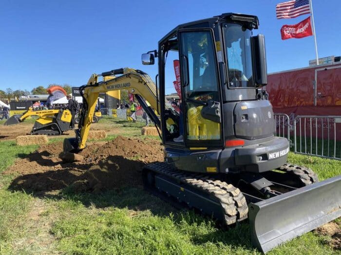 New Holland mini excavator at Equip Expo