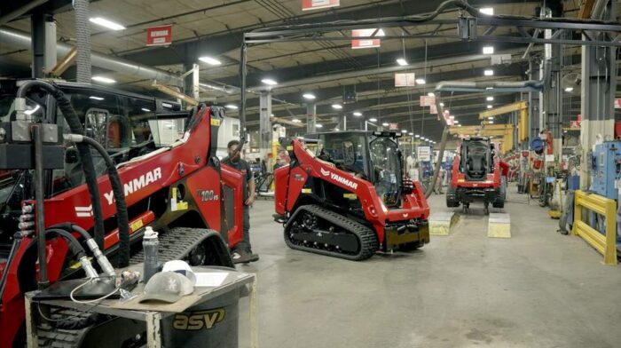 Yanmar compact track loaders in the factory 