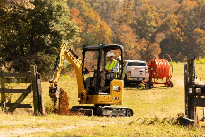 Caterpillar mini excavator