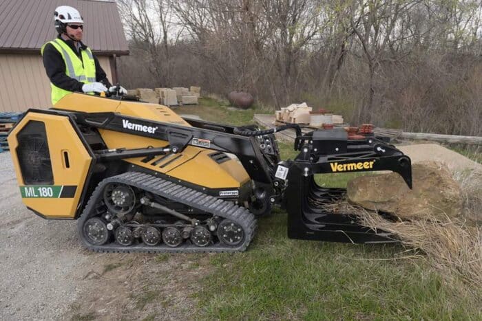 Vermeer ML180 mini skid steer with grapple attachment