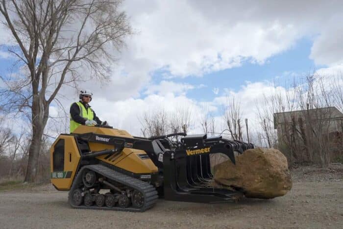 Vermeer ML180 mini skid steer with grapple attachment