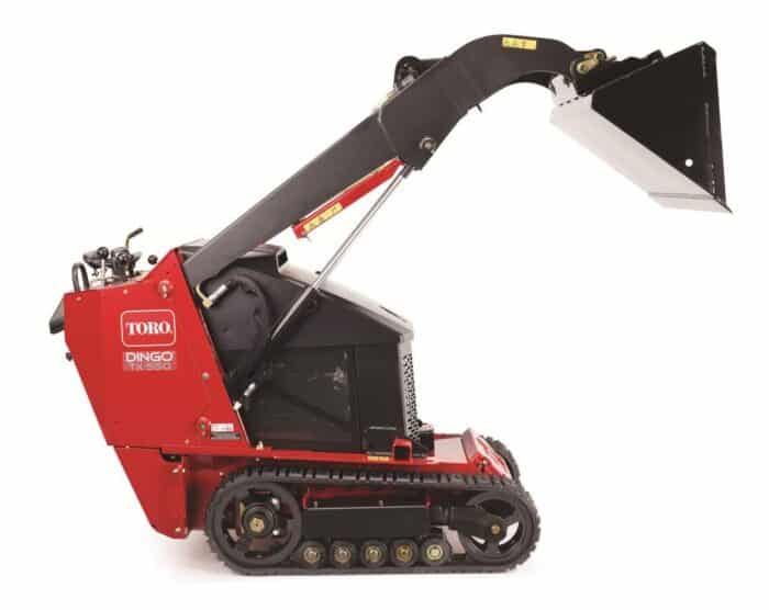 Toro Dingo TX550 compact utility loader on a white background