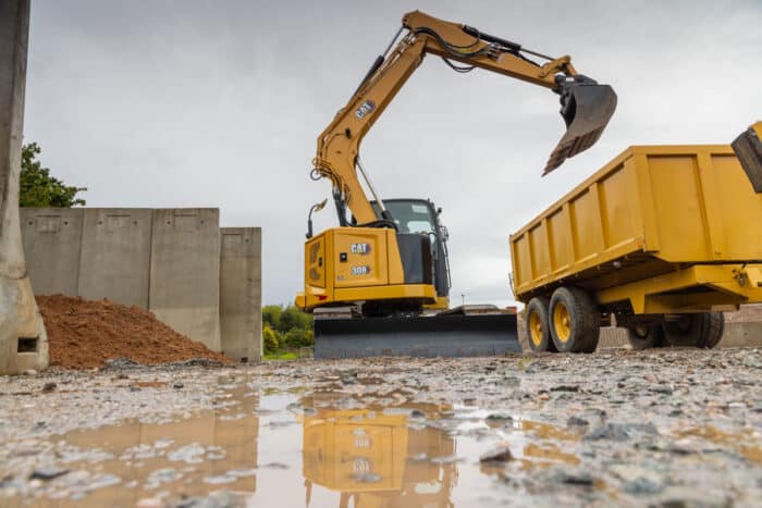 Cat 308 CR fixed boom mini excavator