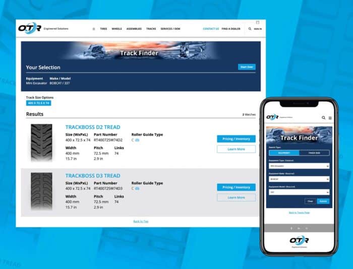 OTR's Track Finder tool
