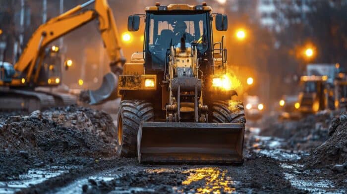 loader on a construction site