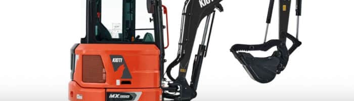 KIOTI Tractor's MX 350 from its MX Series of mini excavators.