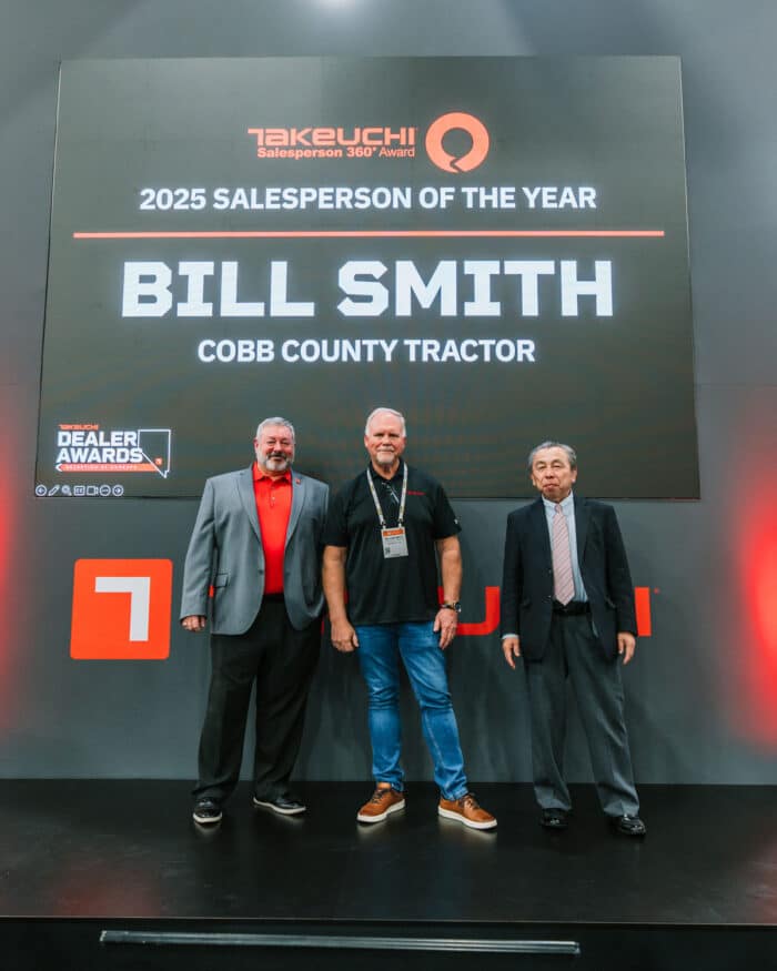 Bill Smith, Takeuchi's 2025 Salesperson of the Year