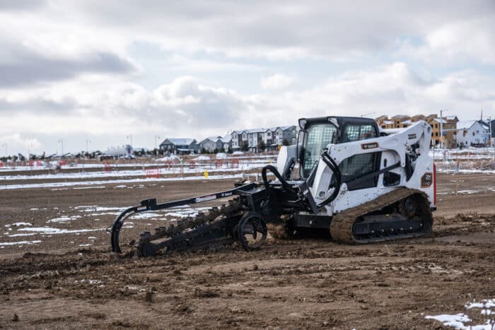 Bobcat CTL with trencher