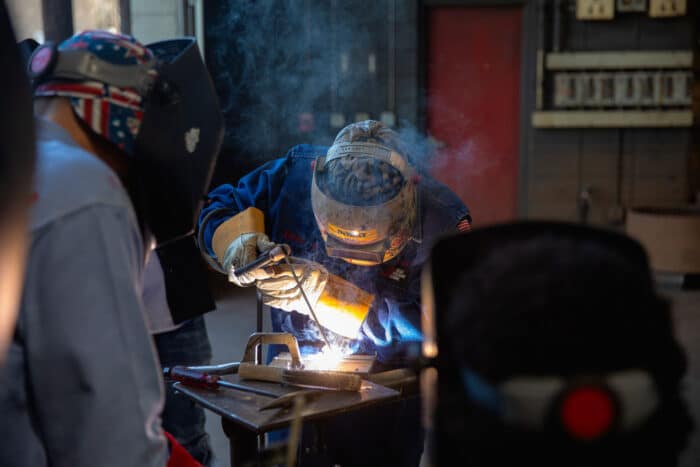 welding student at StrataTech