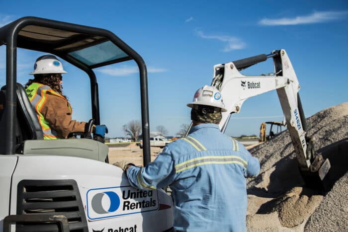 United Rentals excavator