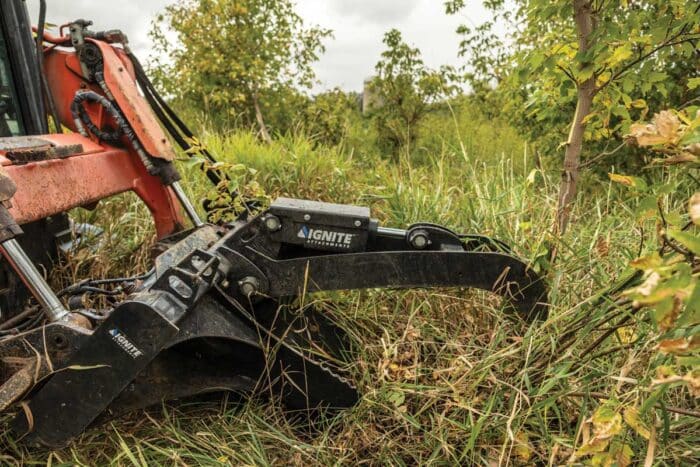 Ignite stump bucket grapple