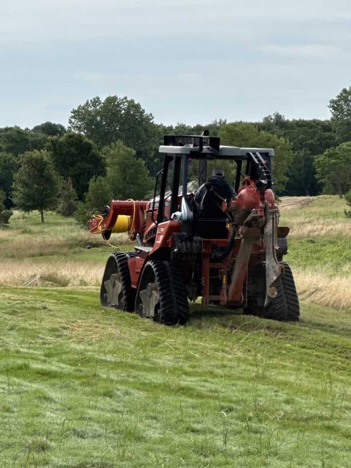 Texas Diamond Irrigation & Landscaping working on golf course